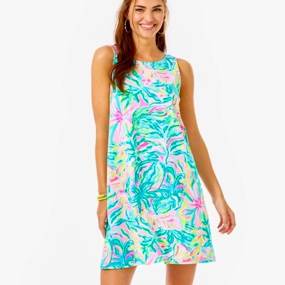 Lilly Pulitzer Dresses & Skirts - LILLY PULITZER Kristen Swing Dress Knit Strappy Back One In A Melon ~ Small